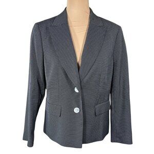 New Kasper Women's Blazer Jacket Black White Dot Size 12 Career Office